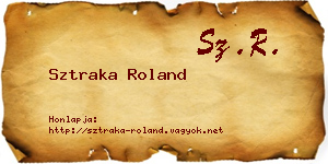 Sztraka Roland névjegykártya