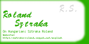 roland sztraka business card